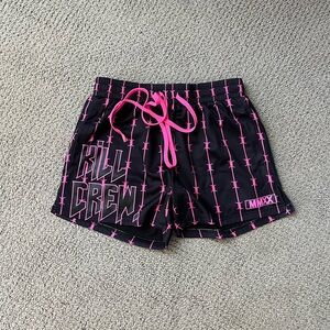 Kill Crew Barbwire Muay Thai Shorts (Mid Thigh Cut)